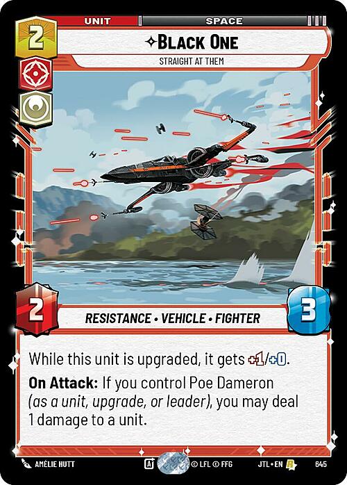 Black One - Straight At Them Card Front