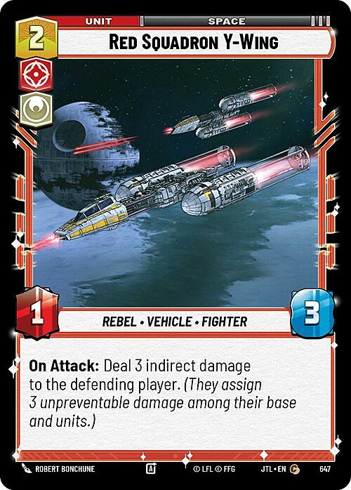 Red Squadron Y-Wing Card Front