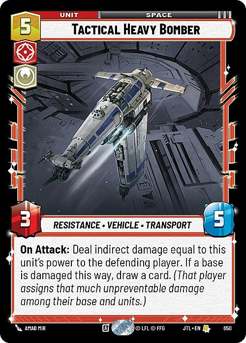 Tactical Heavy Bomber Card Front