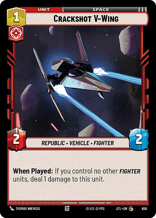Crackshot V-Wing Card Front