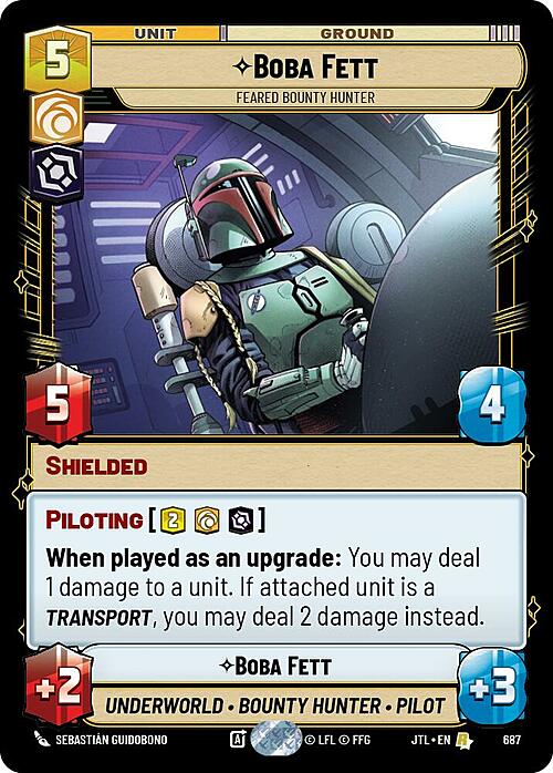 Boba Fett - Feared Bounty Hunter Card Front