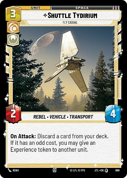 Shuttle Tydirium - Fly Casual Card Front