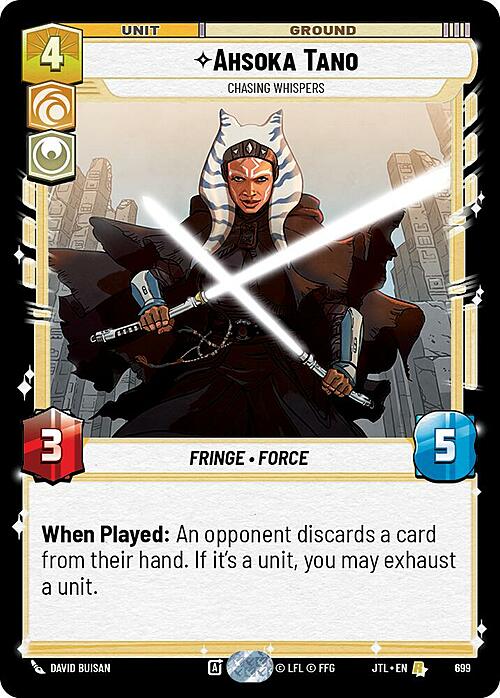 Ahsoka Tano - Chasing Whispers Card Front