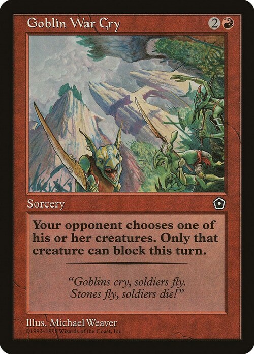 Goblin War Cry Card Front