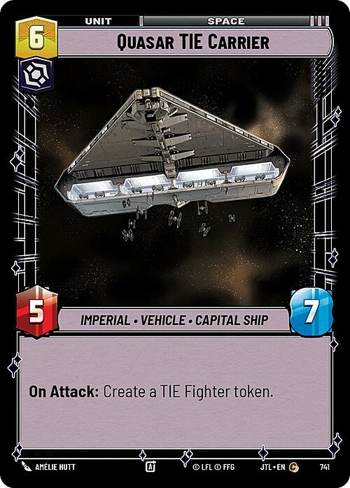 Quasar TIE Carrier Card Front