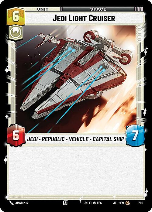 Jedi Light Cruiser Card Front