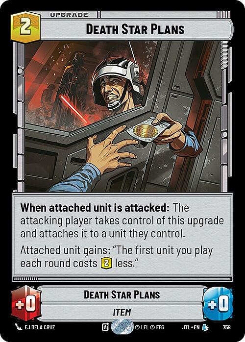 Death Star Plans Card Front