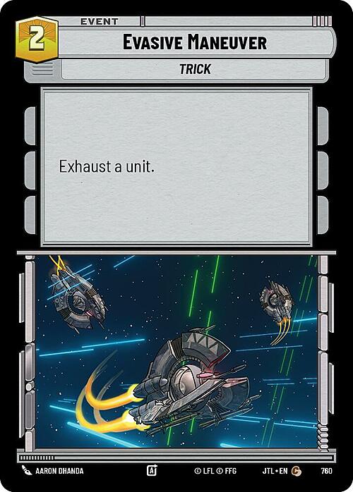 Evasive Maneuver Card Front