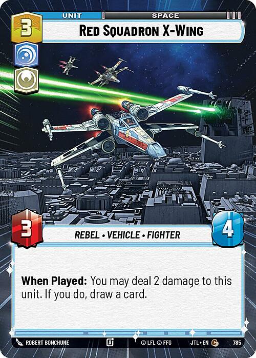 Red Squadron X-Wing Card Front