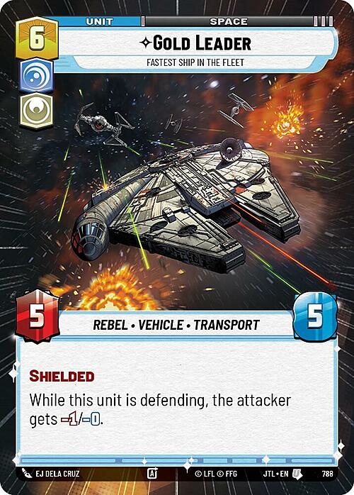 Gold Leader - Fastest Ship in the Fleet Card Front