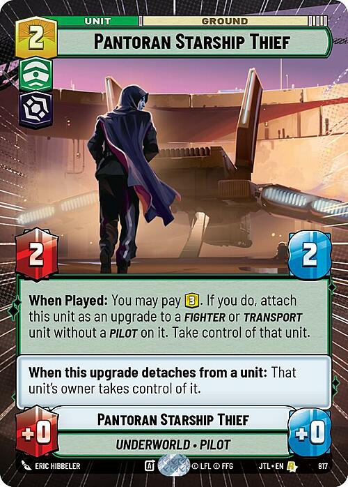Pantoran Starship Thief Card Front