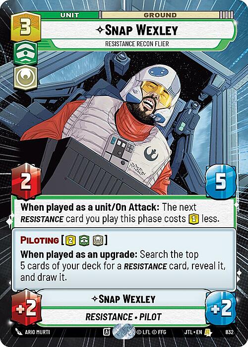 Snap Wexley - Resistance Recon Flier Card Front