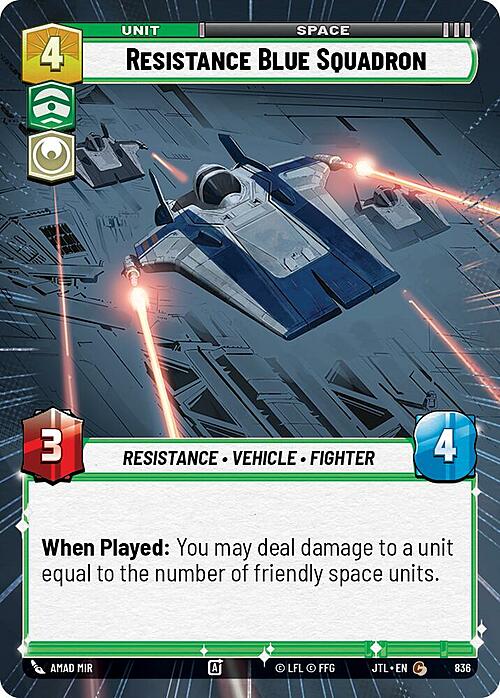 Resistance Blue Squadron Card Front