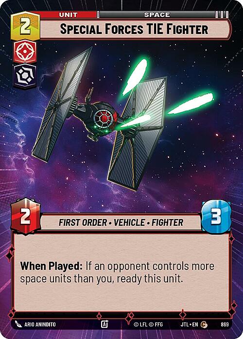 Special Forces TIE Fighter Card Front