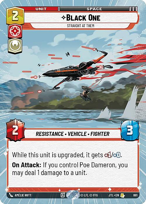 Black One - Straight At Them Card Front