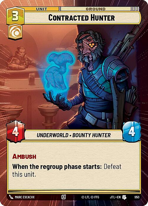 Contracted Hunter Card Front