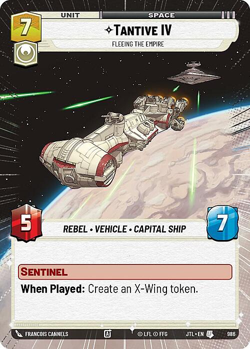 Tantive IV - Fleeing the Empire Card Front
