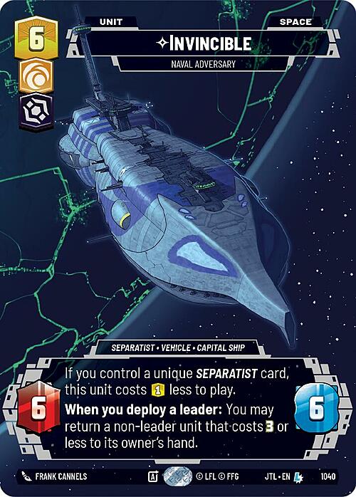 Invincible - Naval Adversary Card Front