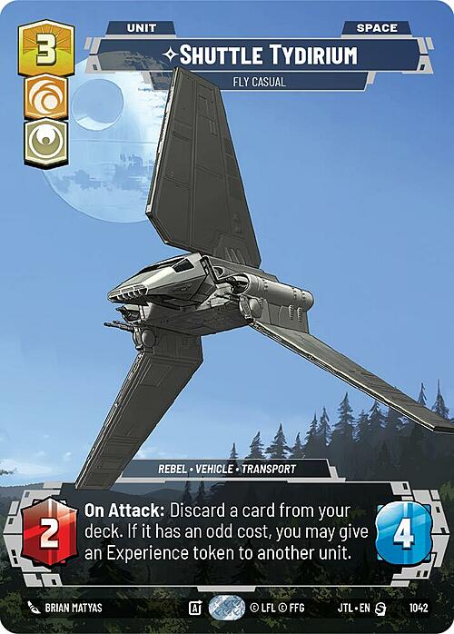 Shuttle Tydirium - Fly Casual Card Front