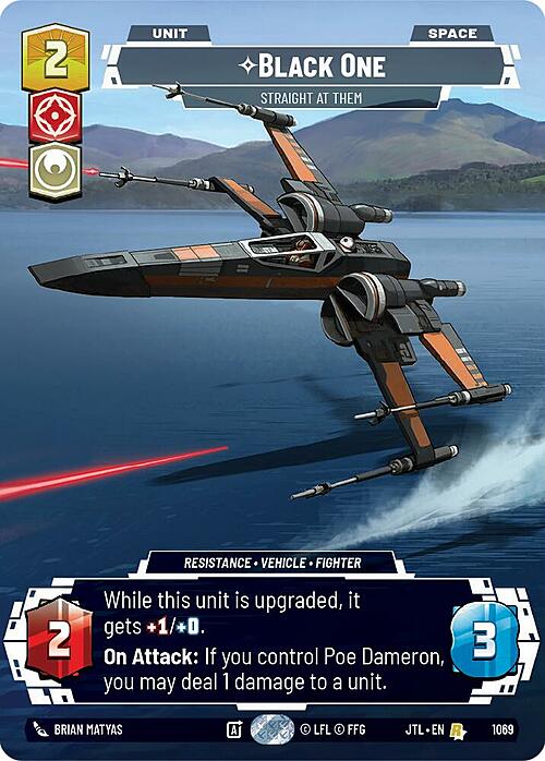 Black One - Straight At Them Card Front