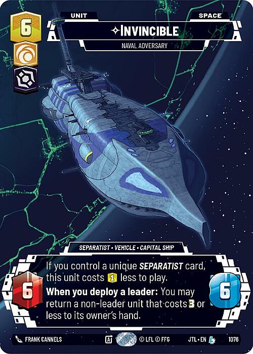 Invincible, Antagonista Navale Card Front