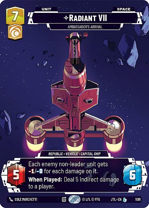 Radiant VII - Ambassadors' Arrival Card Front