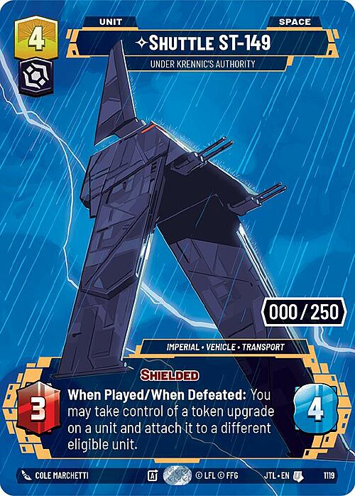 Shuttle ST-149 - Under Krennic's Authority Card Front