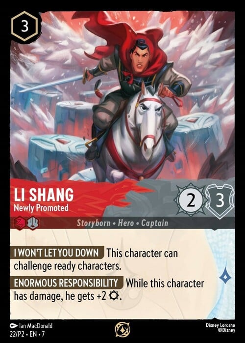 Li Shang - Newly Promoted Card Front