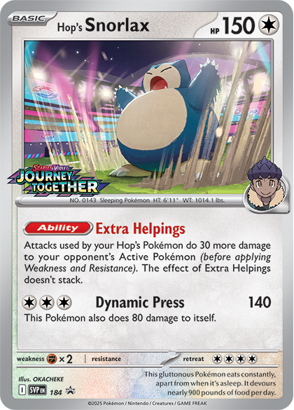 Hop's Snorlax Card Front