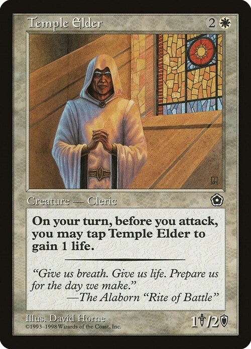 Anziano del Tempio Card Front