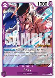 Foxy · Pre-Release Stamp OP10-075