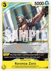 Roronoa Zoro · Pre-Release Stamp OP10-113