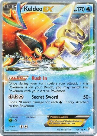 Keldeo EX [Rush In | Secret Sword] Card Front