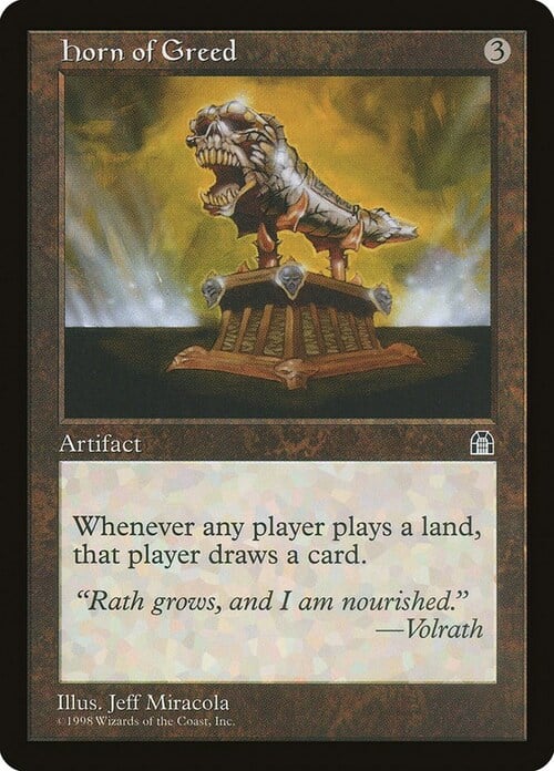 Horn of Greed Card Front