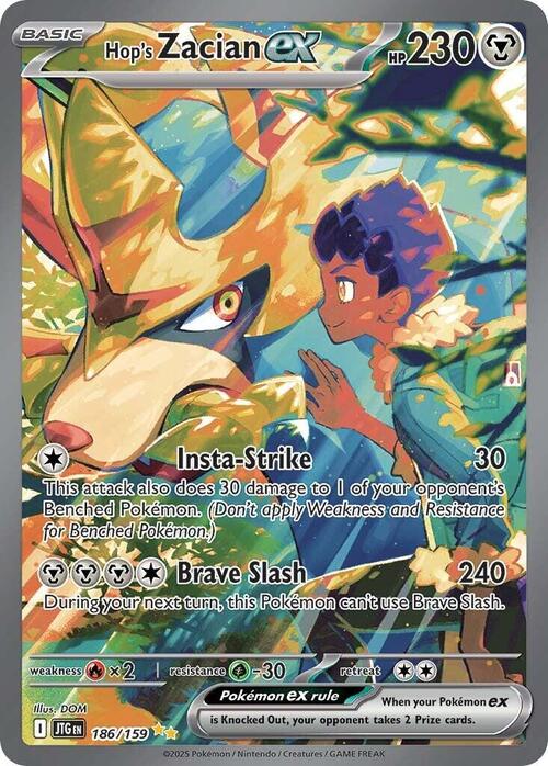 Hop's Zacian ex Card Front