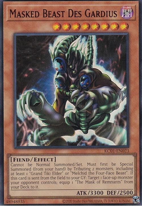 Masked Beast Des Gardius Card Front