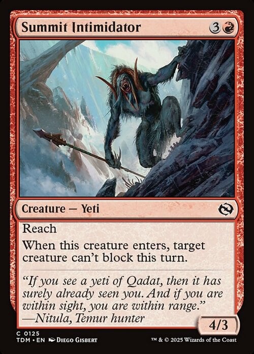 Summit Intimidator Card Front