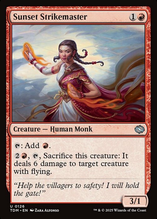 Sunset Strikemaster Card Front