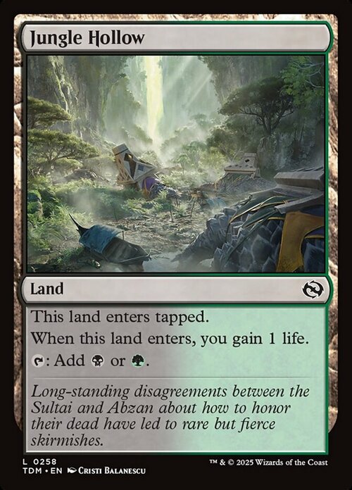 Jungle Hollow Card Front