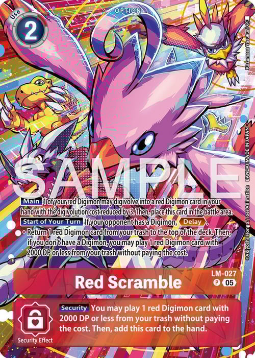 Red Scramble Card Front