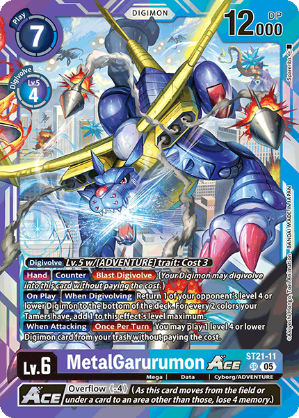 MetalGarurumon Ace Card Front