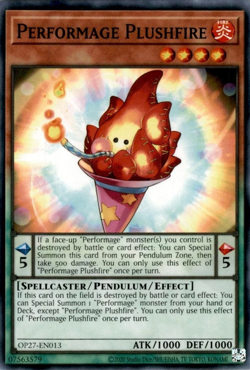 Performage Plushfire Card Front