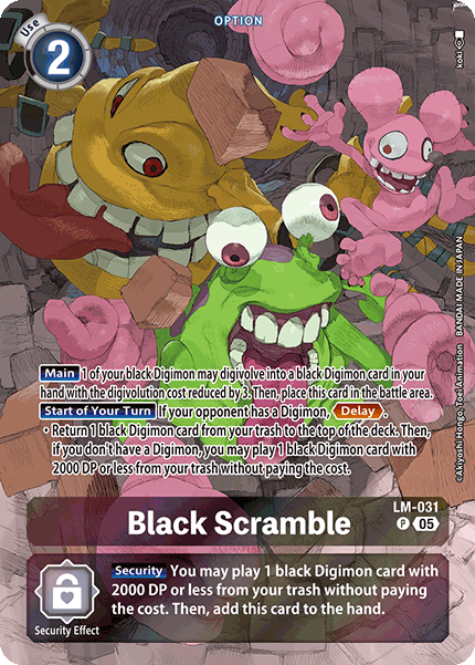 Black Scramble Card Front