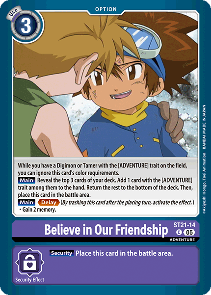 Believe in Our Friendship Card Front