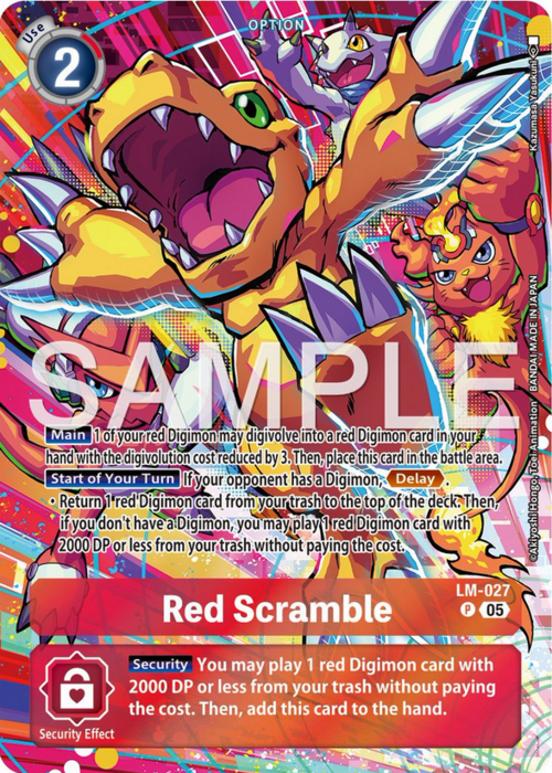 Red Scramble Card Front