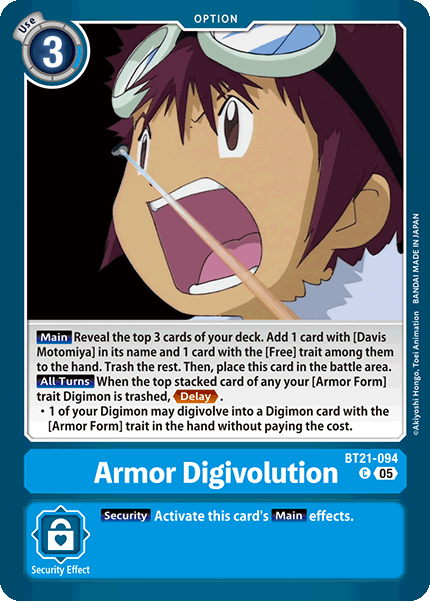 Armor Digivolution Card Front