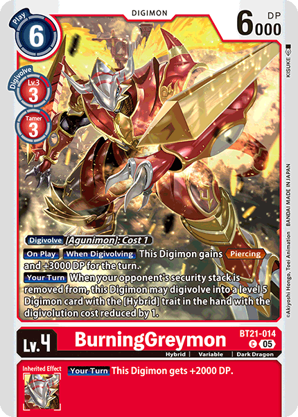 BurningGreymon Card Front