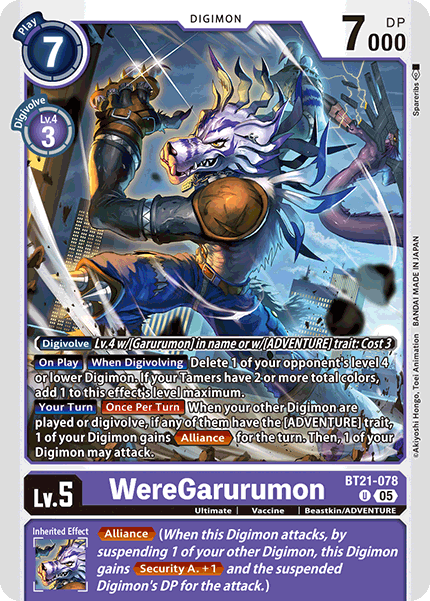 WereGarurumon Card Front