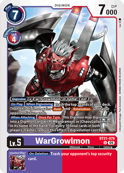 WarGrowlmon Card Front