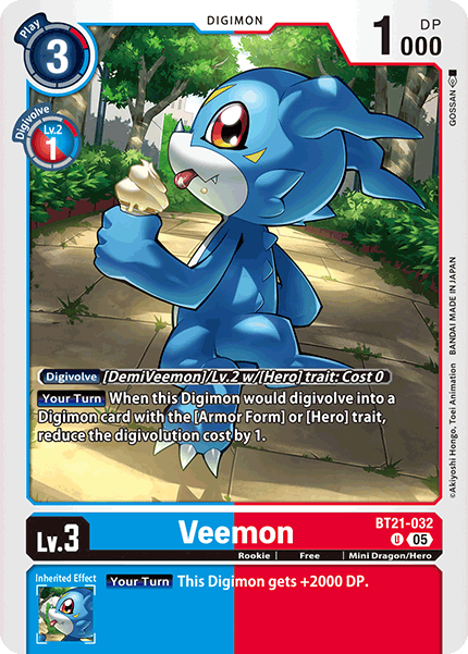 Veemon Card Front